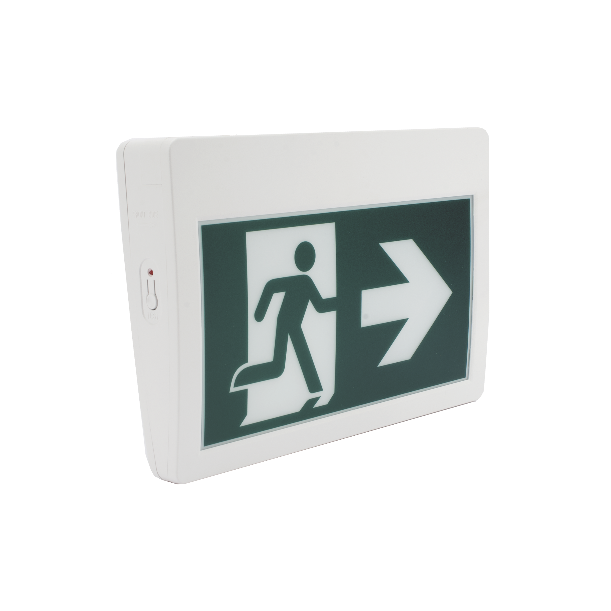 LETRERO LED DE SEÑALIZACIÓN DE SALIDA "HOMBRE CORRIENDO"/ ALTO BRILLO / USO EN PARED, LATERAL O TECHO / BATERÍA DE RESPALDO INCLUIDA CON HASTA 120 MINUTOS DE DURACION