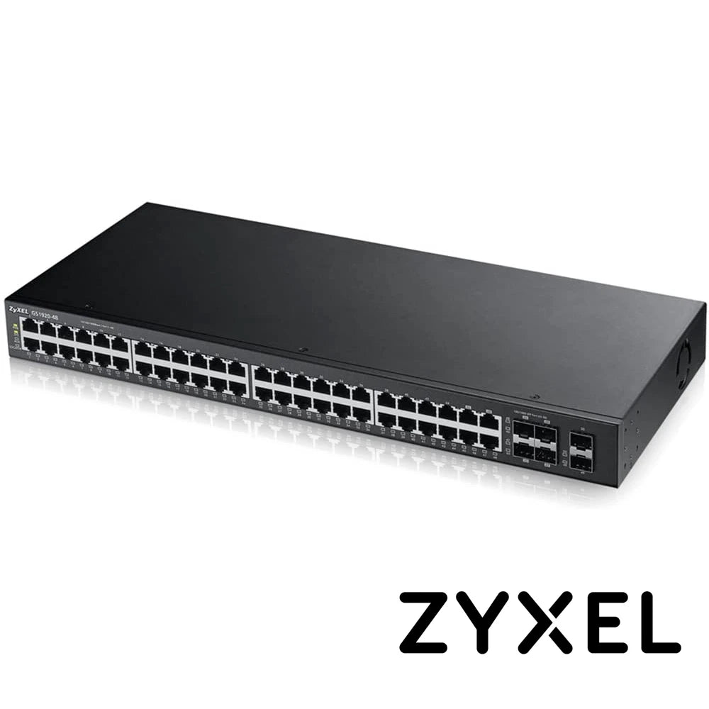 SWITCH ZYXEL GS1920-48V2 44 PUERTOS RJ45 100/1000 MBPS + 4 PUERTOS COMBO RJ45/SFP 1000 MBPS + 2 PUERTOS SFP 1000 MBPS ADMINISTRABLE-L2 COMPATIBLE CON NEBULA Y STANDALONE-Switches-ZYXEL-Bsai Seguridad & Controles