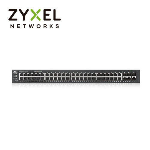 SWITCH ZYXEL GS2220-50HP 48 PUERTOS RJ45 10/100/1000 MBPS CON ENERGIA POE AF/AT + 4 PUERTOS COMBO RJ45/SFP 1000 MBPS + 2 PUERTOS SFP 1000 MBPS ADMINISTRABLE-L2 ENERGIA TOTAL 375W COMPATIBLE CON NEBULA-Switches PoE-ZYXEL-Bsai Seguridad & Controles