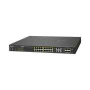 SWITCH ADMINISTRABLE L2, 16 PUERTOS 10/100/1000T ULTRA POE + 4 PUERTOS GIGABIT COMBO TP/SFP-Switches-PLANET-Bsai Seguridad & Controles