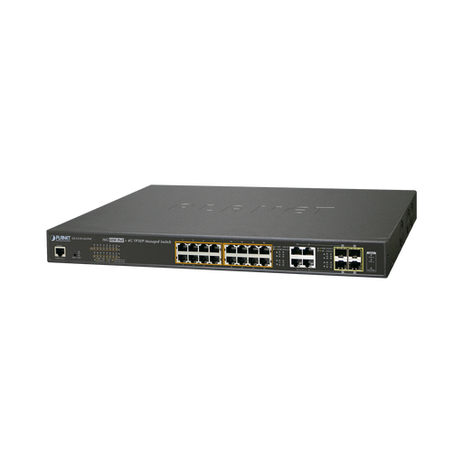 SWITCH ADMINISTRABLE L2, 16 PUERTOS 10/100/1000T ULTRA POE + 4 PUERTOS GIGABIT COMBO TP/SFP-Switches-PLANET-GS-4210-16UP4C-Bsai Seguridad & Controles