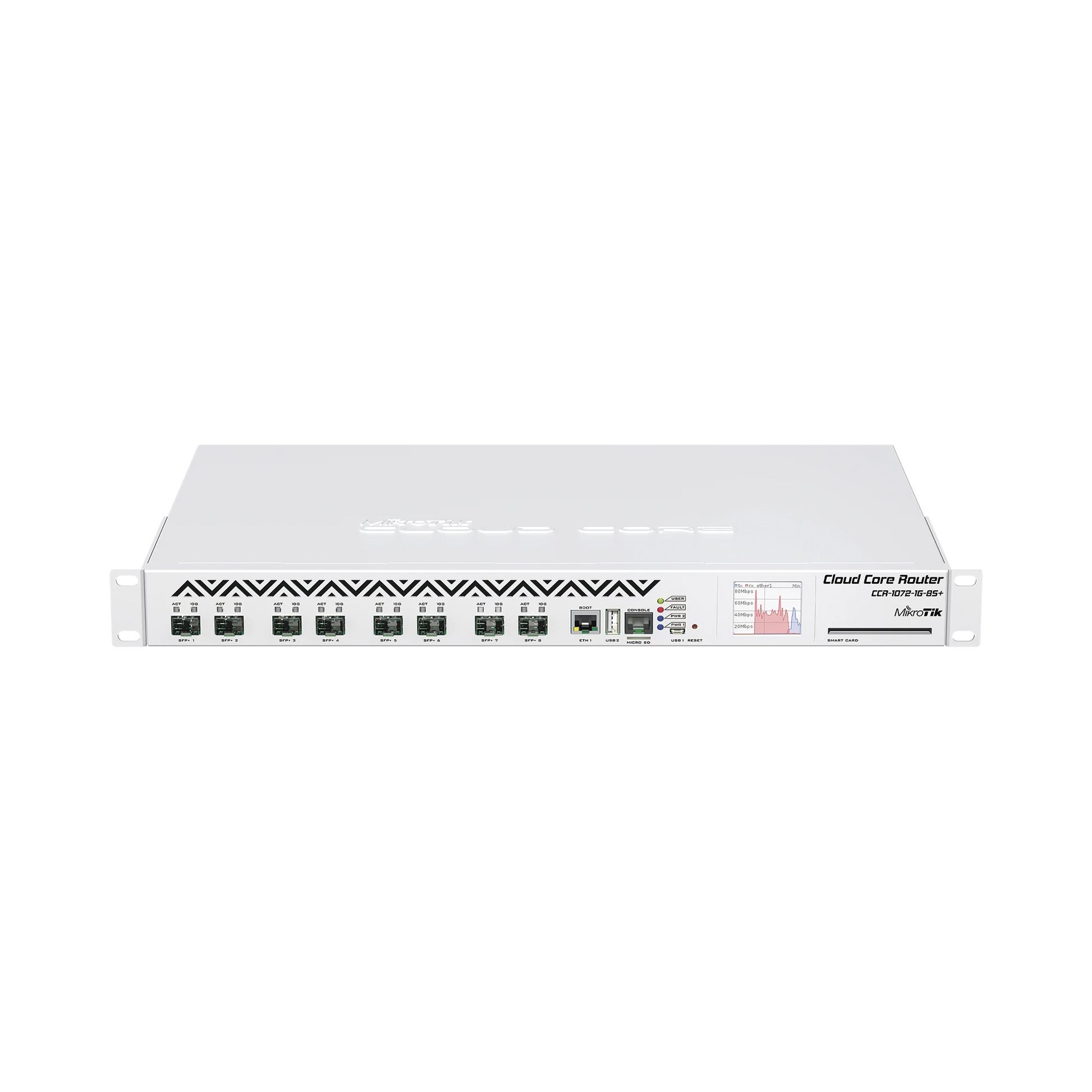 CLOUDCORE ROUTER, CPU 72 NÚCLEOS , 1 PUERTO GIGABIT ETHERNET, 8 PUERTOS SFP/SFP+, 16 GB MEMORIA-Networking-MIKROTIK-Bsai Seguridad & Controles