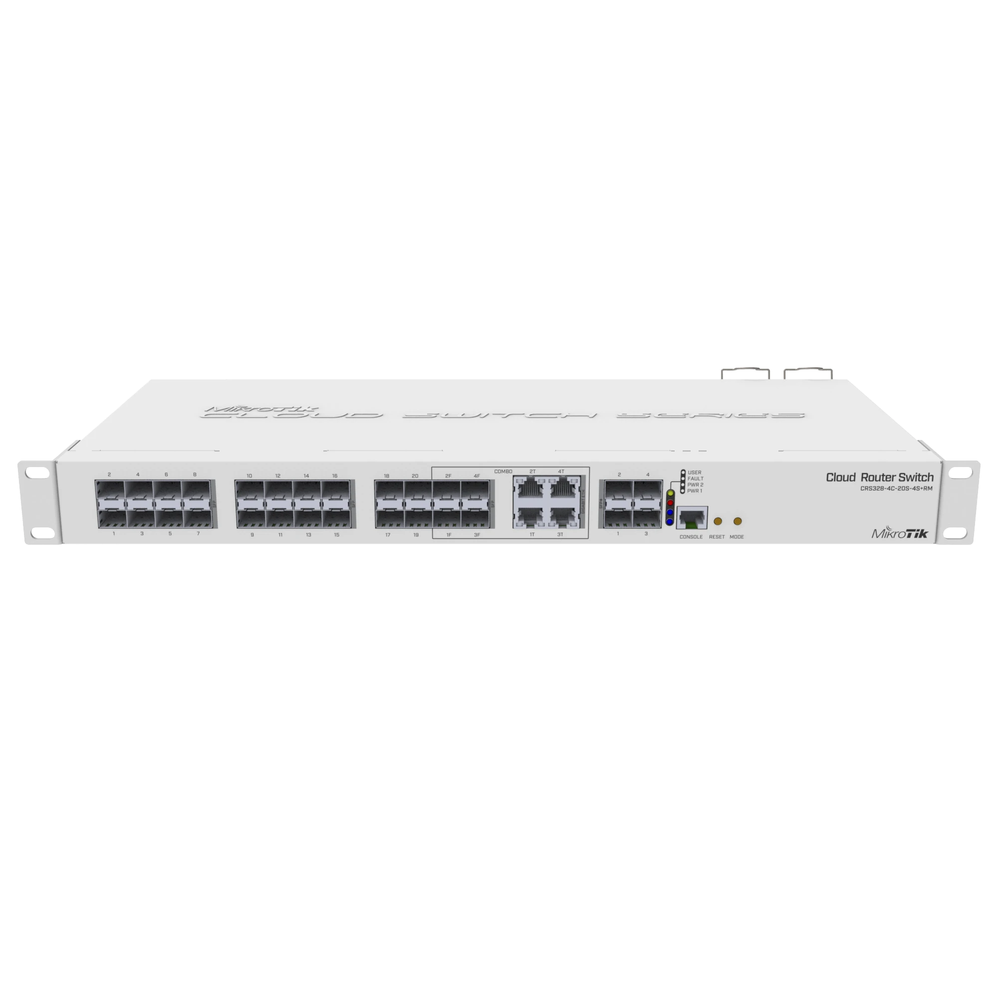 (CRS328-4C-20S-4S+RM) CLOUD ROUTER SWITCH ADMINISTRABLE L3, 4 PUERTOS COMBO TP/SFP, 20 PUERTOS SFP, 4 PUERTOS SFP+-Switches-MIKROTIK-Bsai Seguridad & Controles