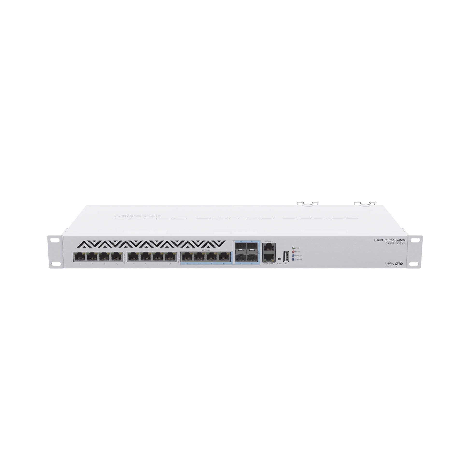 (CRS312-4C+8XG-RM) CLOUD ROUTER SWITCH 8 PUERTOS 10G RJ45, 4 COMPARTIDOS RJ45/SFP+-Switches-MIKROTIK-Bsai Seguridad & Controles