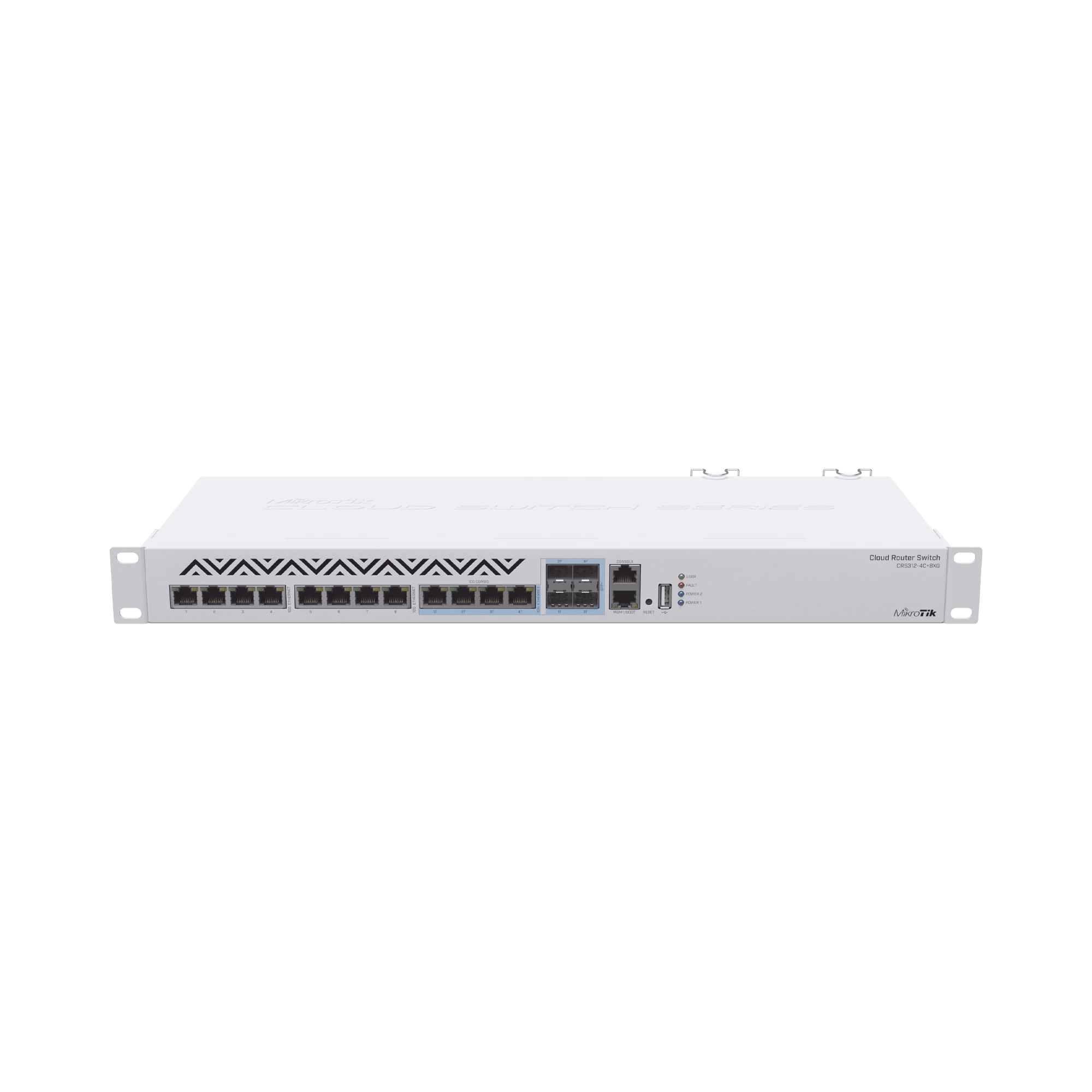 (CRS312-4C+8XG-RM) CLOUD ROUTER SWITCH 8 PUERTOS 10G RJ45, 4 COMPARTIDOS RJ45/SFP+-Switches-MIKROTIK-Bsai Seguridad & Controles