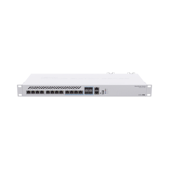 (CRS312-4C+8XG-RM) CLOUD ROUTER SWITCH 8 PUERTOS 10G RJ45, 4 COMPARTIDOS RJ45/SFP+-Switches-MIKROTIK-CRS312-4C+8XG-RM-Bsai Seguridad & Controles