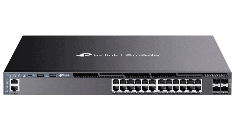 TP-LINK SG6428XHP - SWITCH OMADA L3 STACKABLE DE 24 PUERTOS POE+ GIGABIT Y 4 PUERTOS SFP+ 10G , 700W , STACKING FÍSICO , FUNCIONES L3 ENTERPRISE. RIP, OSPF, ECMP, VRRP, PIM-DM, DHCP SERVER/RELAY , ALTA DISPONIBILIDAD , VRRP Y ERPS , INTERFAZ WEB , CLI.-Switches POE-TP-LINK-Bsai Seguridad & Controles