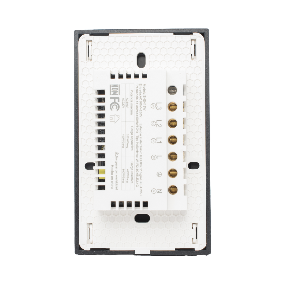 (WIFI) APAGADOR SWITCH INALÁMBRICO WIFI, CONTROL DE 3 REGRESOS DE CARGA, 110V-Automatizacion - Casa Inteligente-SMARTHOME BY EPCOM-Bsai Seguridad & Controles