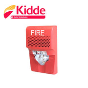 SIRENA CON ESTROBO LED KIDDE EG1AVRF DE 24 VDC 55 MA PARA PARED ROJO COMPATIBLE CON LOS PANELES VS1 Y VS4 (TRABAJA CON PANELES DE TERCEROS A 24VDC)-Sirenas y Estrobos-KIDDE-Bsai Seguridad & Controles