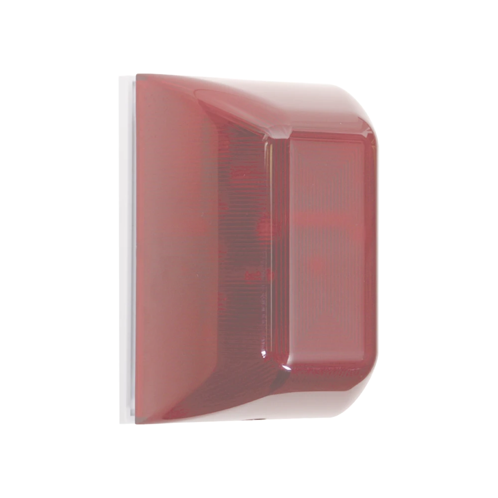 SIRENA DE ADVERTENCIA, COLOR ROJO, AUDIO-VISUAL, SOPORTA BATERÍA 9V, TIMER INDEPENDIENTE-Sirenas-STI-Bsai Seguridad & Controles