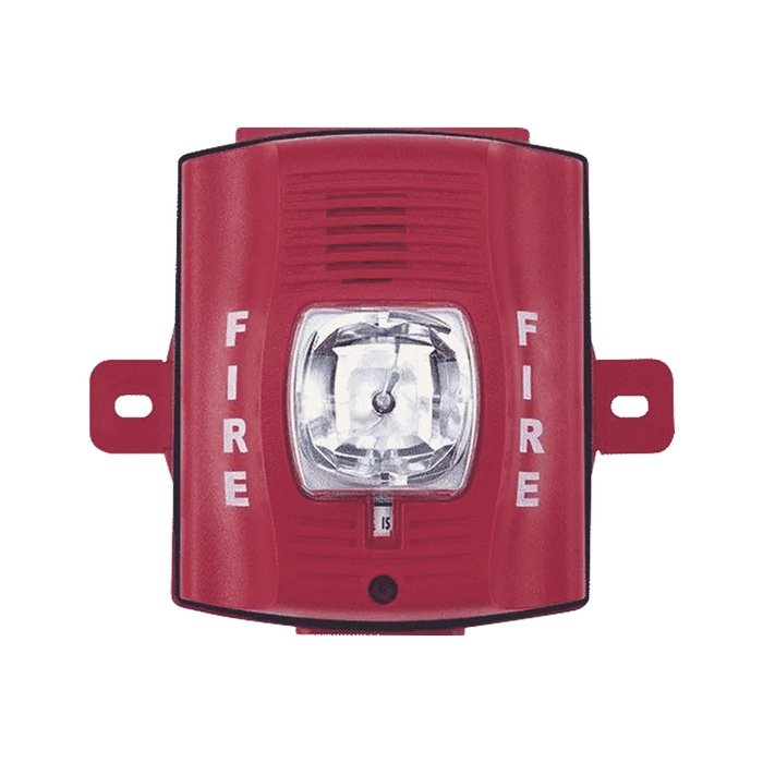 SIRENA ESTROBO PARA EXTERIOR DE DOS HILOS COLOR ROJO MONTAJE PARED-Notificación y Voceo-SYSTEM SENSOR-Bsai Seguridad & Controles