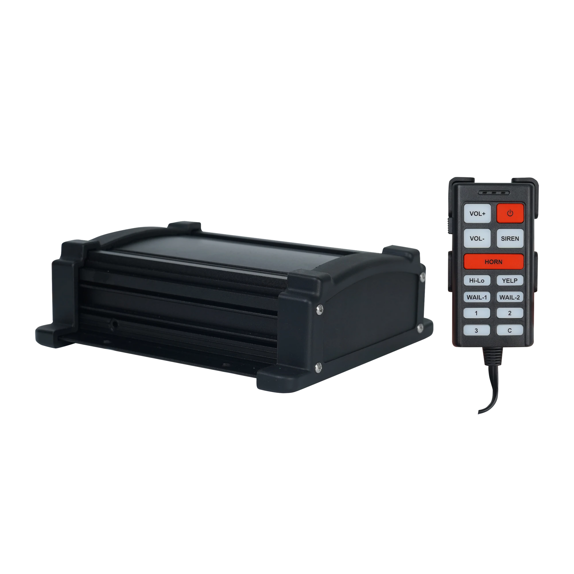 SIRENA VEHICULAR DE 100W DE POTENCIA, CON CONTROLADOR UNIMANDO PARA TONOS, CONTROL DE 3 SALIDAS AUXILIARES Y MICROFONO-Sirenas / Bocinas y Controladores Vehiculares-EPCOM INDUSTRIAL SIGNALING-Bsai Seguridad & Controles