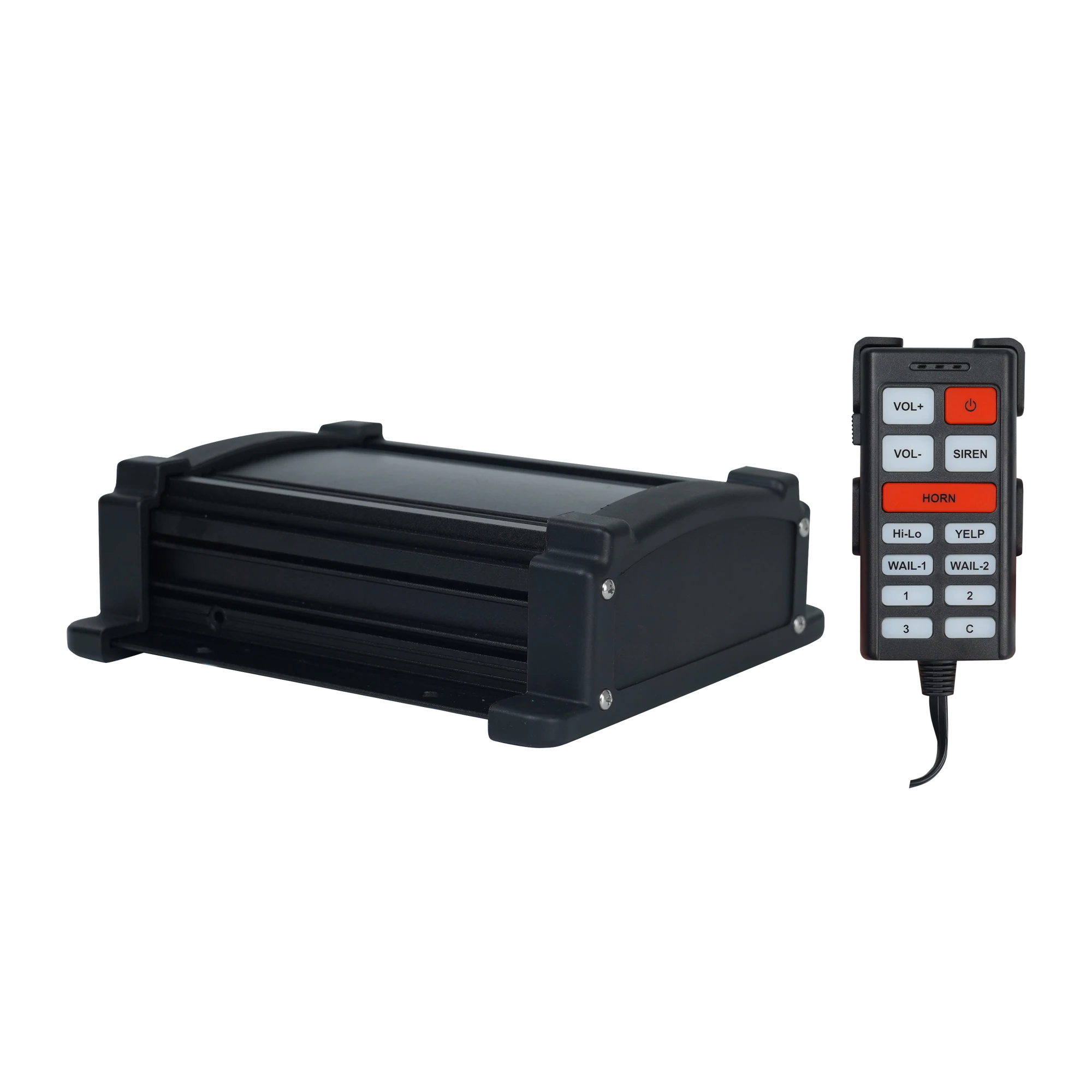 SIRENA VEHICULAR DE 100W DE POTENCIA, CON CONTROLADOR UNIMANDO PARA TONOS, CONTROL DE 3 SALIDAS AUXILIARES Y MICROFONO-Sirenas / Bocinas y Controladores Vehiculares-EPCOM INDUSTRIAL SIGNALING-Bsai Seguridad & Controles