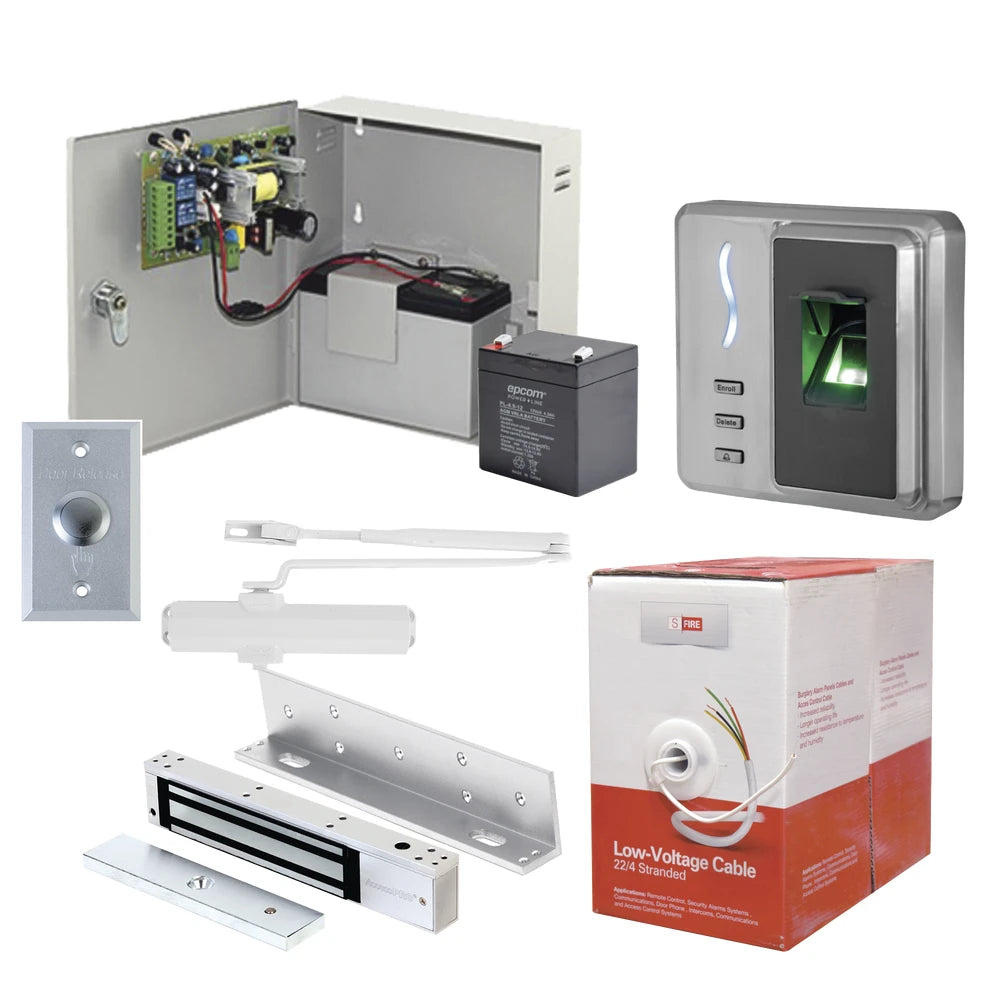 SISTEMA COMPLETO DE CONTROL DE ACCESO POR HUELLA-Kits Controles de Acceso-SYSCOM-Bsai Seguridad & Controles