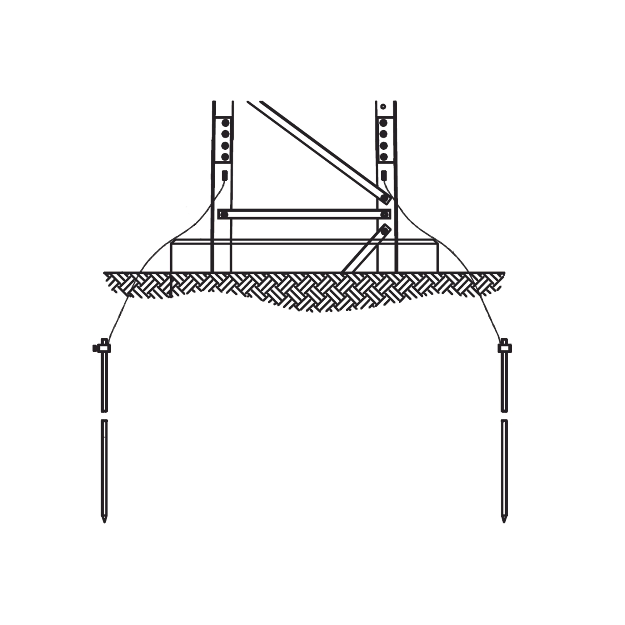 SISTEMA DE ATERRIZAJE EN 3 PIERNAS PARA TORRE SUPER TITAN. PARA SEC. 13 A 21.-Torres y Mástiles-Trylon-Bsai Seguridad & Controles