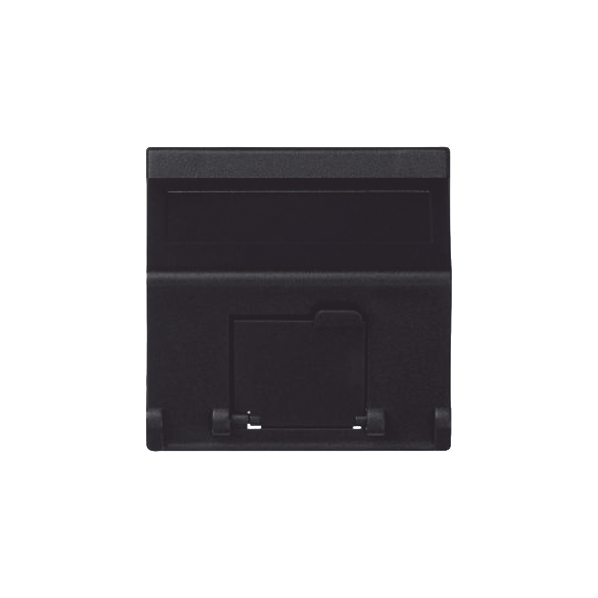 (K80MD64/14) PLACA VOZ Y DATOS INCLINADA CON GUARDAPOLVO Y ADAPTADOR PARA RJ45 KEYSTONE - COLOR GRAFITO