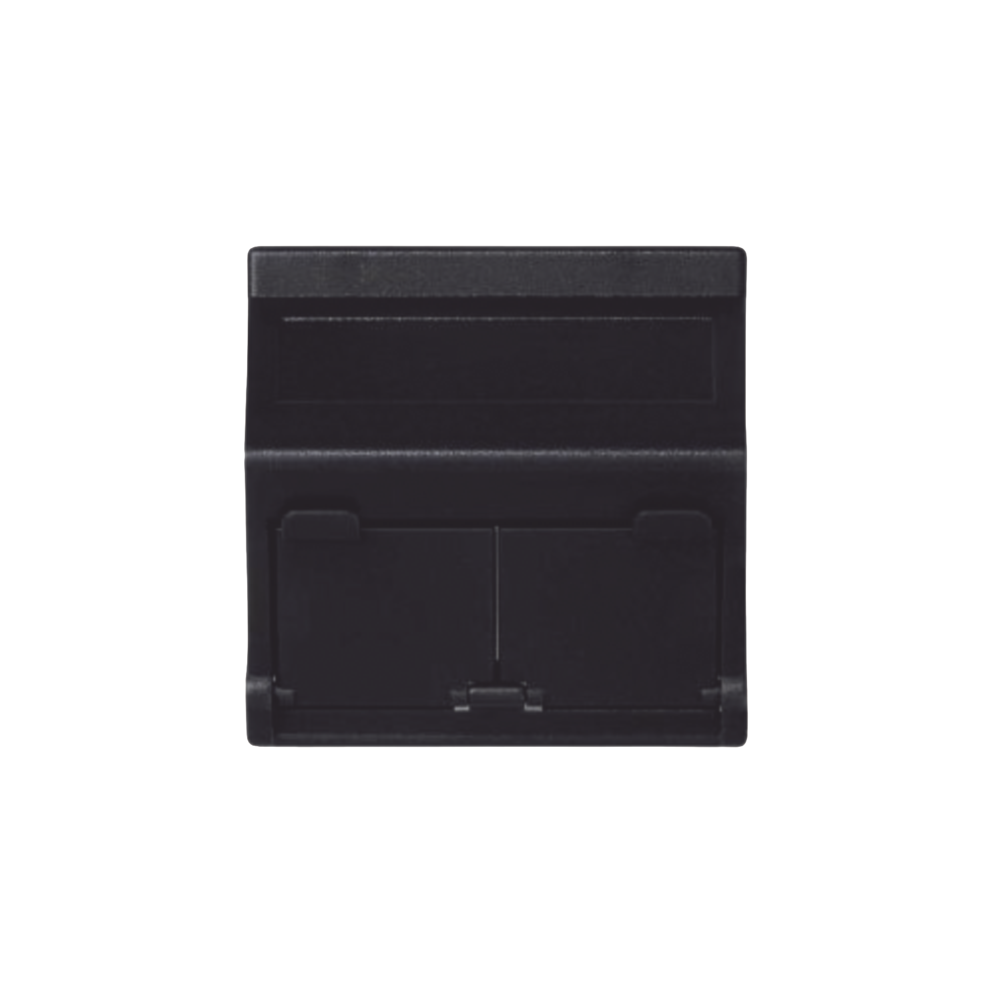 (KB80MD64/14) PLACA VOZ Y DATOS INCLINADA CON GUARDAPOLVO Y ADAPTADOR DOBLE PARA RJ45 KEYSTONE - COLOR GRAFITO
