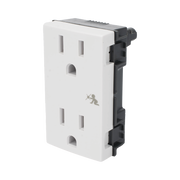 MODULO DUPLEX DE CONTACTOS ELECTRICOS 10A 127V COLOR BLANCO / COMPATIBLE CON CAJAS PARA PAVIMENTO SM-CPAV-2 Y SM-CPAV-4 / REQUIERE ADAPTADOR SM-ADAP-FP PARA FIJACION / MODELO 25424-30
