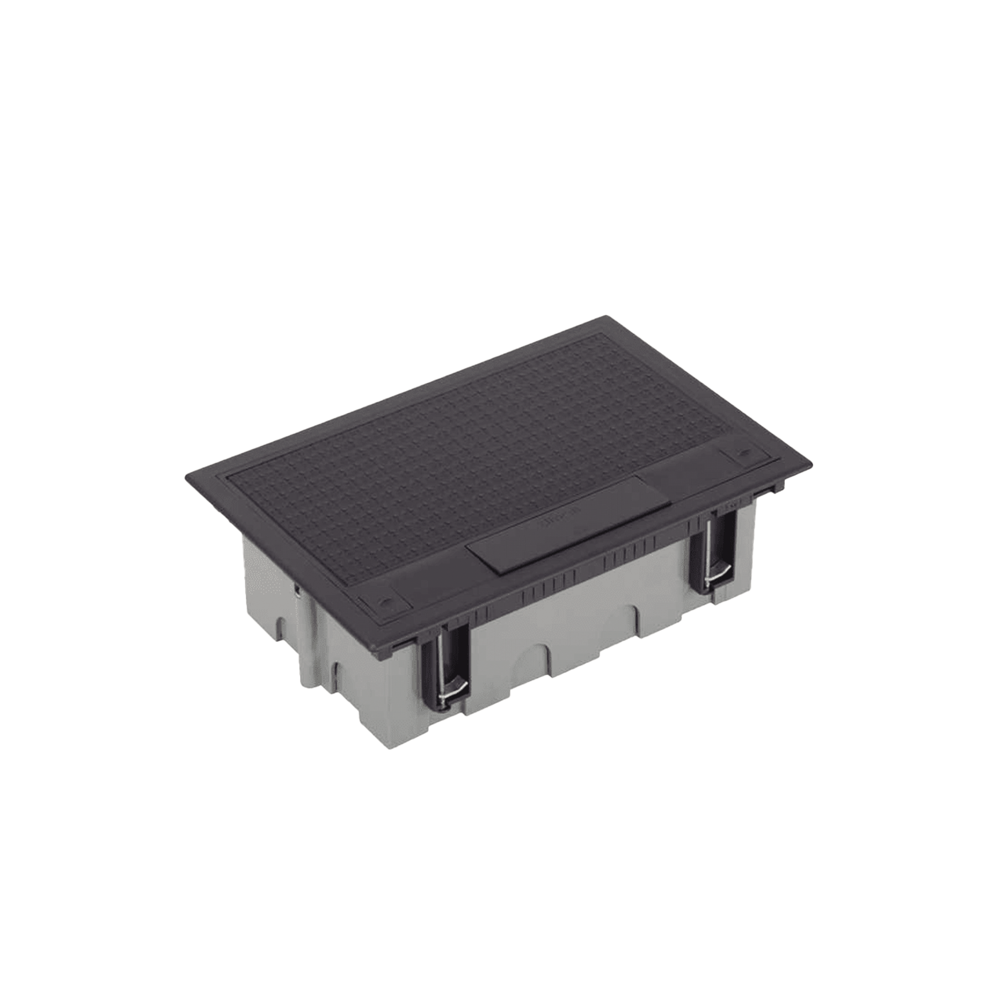 CAJA PARA INSTALACION EN PAVIMENTO PARA VOZ, DATOS O CONTACTOS ELECTRICOS / CAPACIDAD PARA 4 MODULOS / ESPACIO EMBELLECEDOR EN LA TAPA / PROFUNDIDAD AJUSTABLE DE 70 A 100 MM (2.76 A 3.94 PULGADAS) / LOS MODULOS SE ADQUIEREN APARTE / INCLUYE REGISTRO