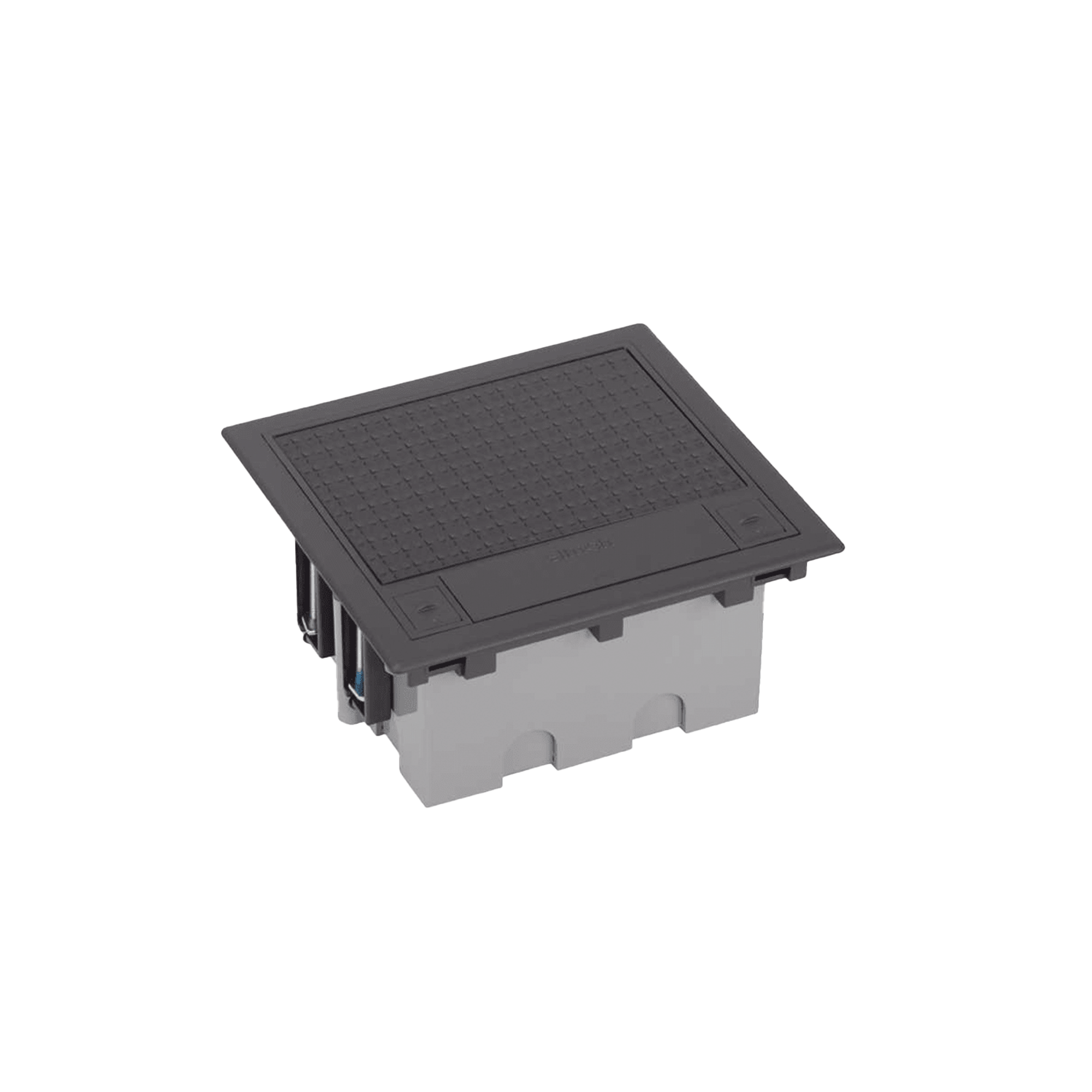 CAJA PARA INSTALACION EN PISO FALSO PARA VOZ, DATOS O CONTACTOS ELECTRICOS / CAPACIDAD PARA 2 MODULOS / ESPACIO EMBELLECEDOR EN LA TAPA / PROFUNDIDAD AJUSTABLE DE 90 A 120 MM (3.54 A 4.72 PULGADAS) / LOS MODULOS SE ADQUIEREN APARTE / (SF210/14CY)
