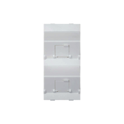 (S80BMD64/9) PLACA VOZ Y DATOS INCLINADA CON GUARDAPOLVO Y ADAPTADOR DOBLE PARA RJ45 KEYSTONE