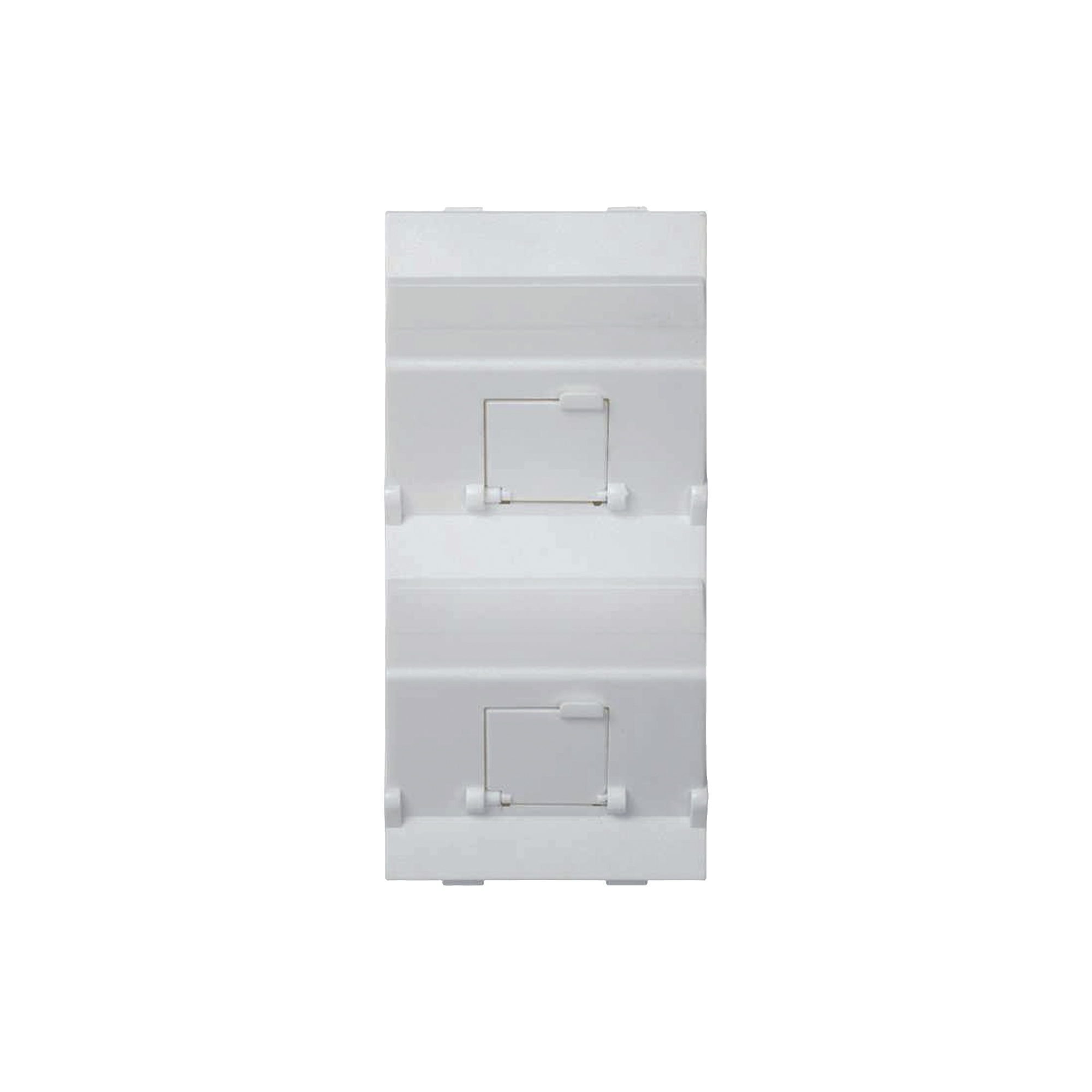 (S80BMD64/9) PLACA VOZ Y DATOS INCLINADA CON GUARDAPOLVO Y ADAPTADOR DOBLE PARA RJ45 KEYSTONE