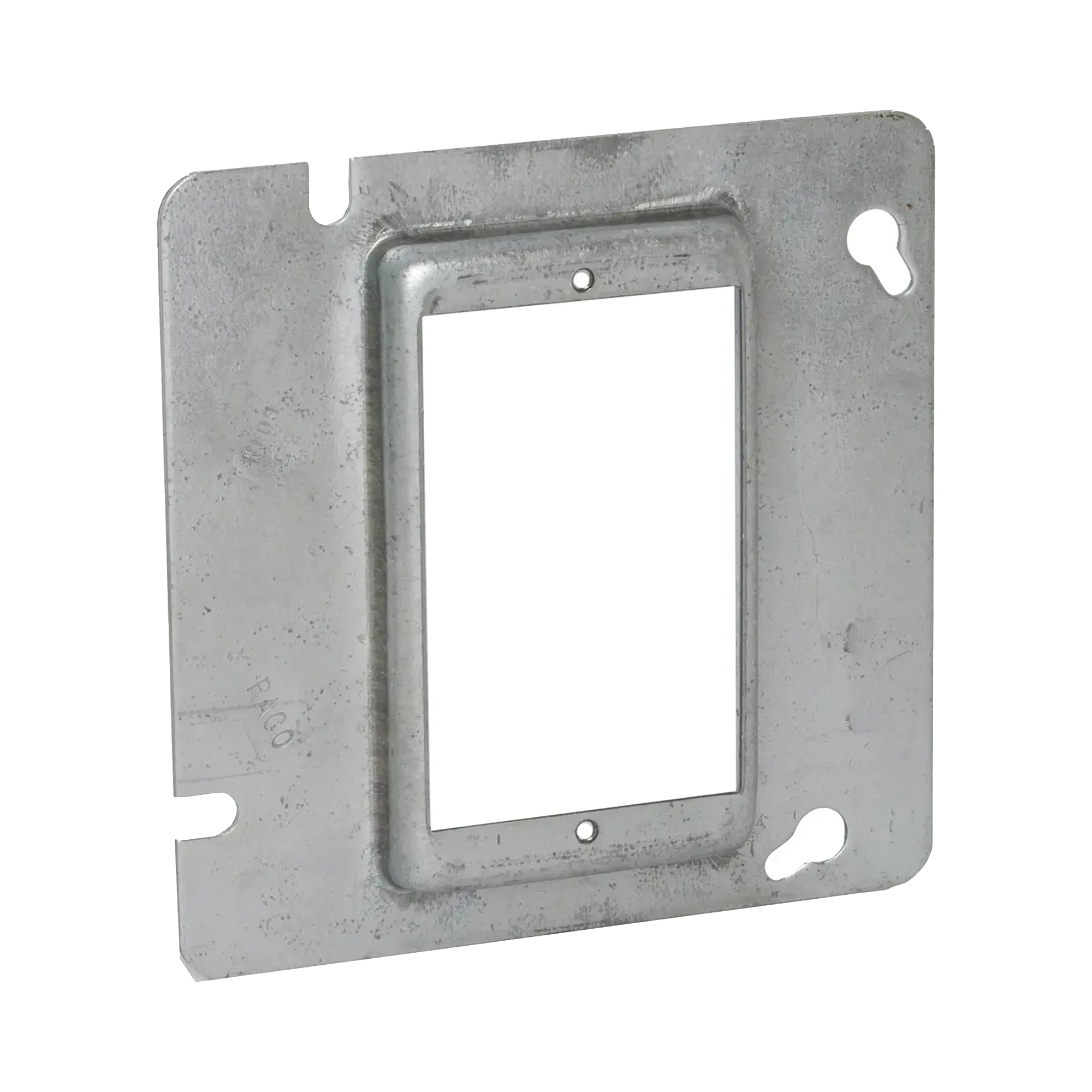 SOBRETAPA CUADRADA GALVANIZADA DE 4 11-16", REALCE DE 1/2".-Canalización-RACO-Bsai Seguridad & Controles