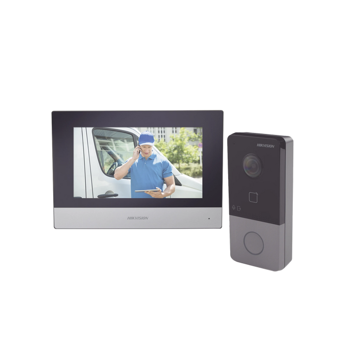 KIT DE VIDEOPORTERO IP POE ESTANDAR CON LLAMADA A APP DE SMARTPHONE (HIKCONNECT) / APERTURA CON TARJETA MIFARE / FRENTE DE CALLE IP65 / SOPORTA 1 DEPARTAMENTO-Videoporteros e Interfonos-HIKVISION-DS-KIS603-P-Bsai Seguridad & Controles