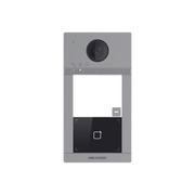 VIDEOPORTERO IP POE ESTANDAR (IP65 + IK08) CON LLAMADA Y APERTURA DESDE APP HIK-CONNECT / SOPORTA 1 DEPARTAMENTO Y HASTA 6 MONITORES / APERTURA CON TARJETA / SOPORTA 2 PUERTAS-Videoporteros e Interfonos-HIKVISION-Bsai Seguridad & Controles