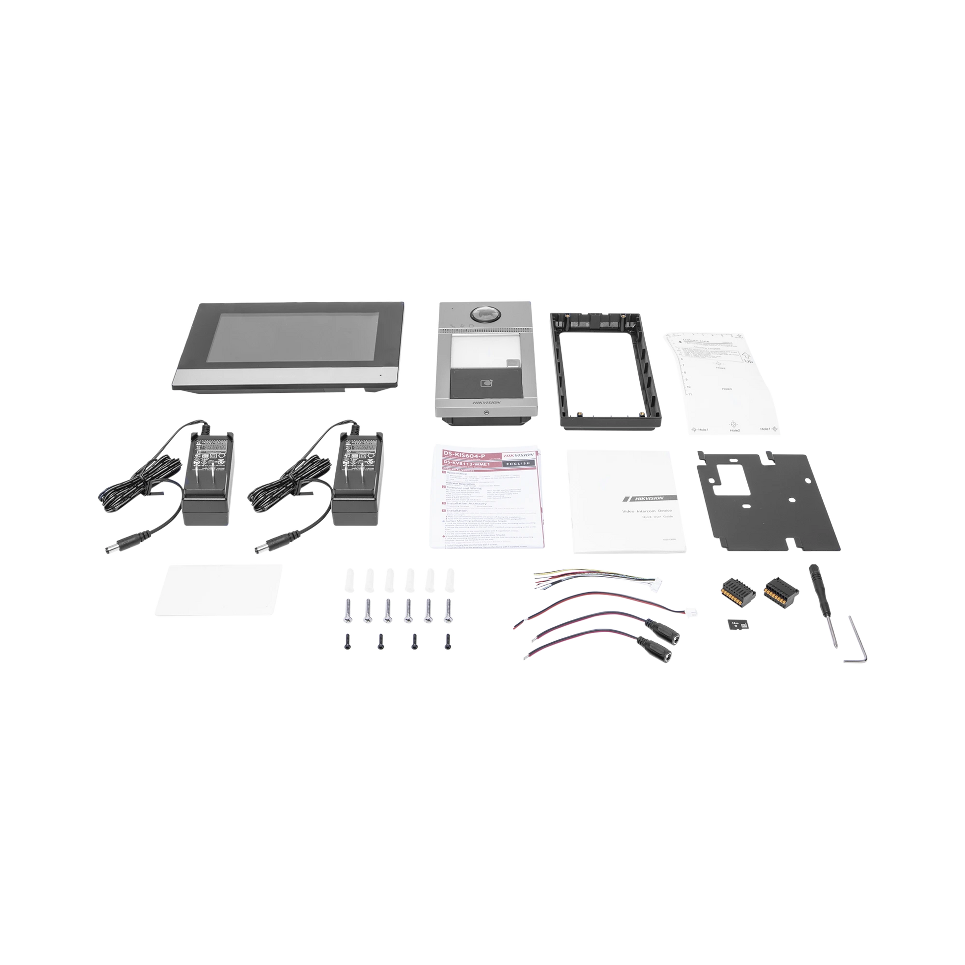 KIT DE VIDEOPORTERO IP POE ESTANDAR CON LLAMADA A APP DE SMARTPHONE (HIKCONNECT) / APERTURA CON TARJETA MIFARE / FRENTE DE CALLE IK08 & IP65 / SOPORTA 2 PUERTAS-Videoporteros e Interfonos-HIKVISION-Bsai Seguridad & Controles