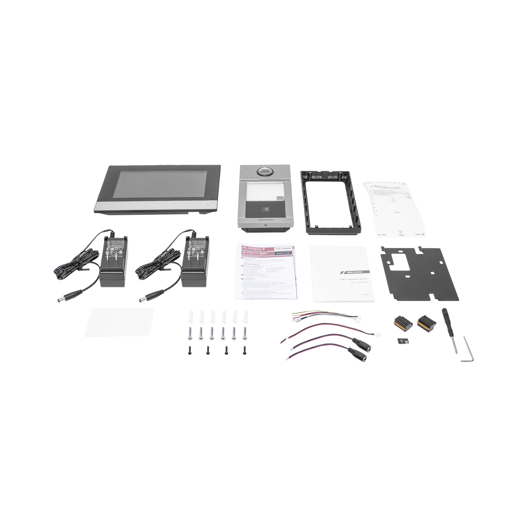 KIT DE VIDEOPORTERO IP POE ESTANDAR CON LLAMADA A APP DE SMARTPHONE (HIKCONNECT) / APERTURA CON TARJETA MIFARE / FRENTE DE CALLE IK08 & IP65 / SOPORTA 2 PUERTAS-Videoporteros e Interfonos-HIKVISION-Bsai Seguridad & Controles