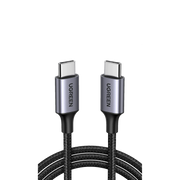 CABLE USB C A USB C / 2 METROS / CARCASA DE ALUMINIO / NYLON TRENZADO / TRANSFERENCIA DE DATOS HASTA 480 MBPS / SOPORTA CARGA RÁPIDA DE HASTA 60W, 20V 3A-Cableado-UGREEN-Bsai Seguridad & Controles
