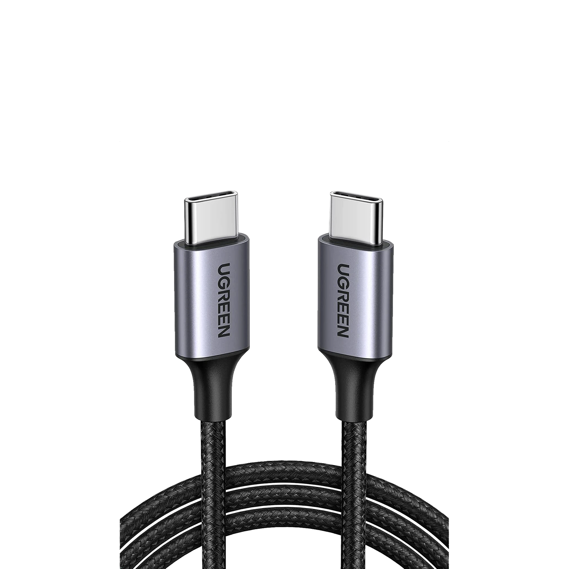 CABLE USB C A USB C / 2 METROS / CARCASA DE ALUMINIO / NYLON TRENZADO / TRANSFERENCIA DE DATOS HASTA 480 MBPS / SOPORTA CARGA RÁPIDA DE HASTA 60W, 20V 3A-Cableado-UGREEN-Bsai Seguridad & Controles
