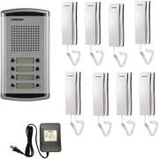 COMMAX DR8AMAP - KIT DE FRENTE DE CALLE DE AUDIO DR8AM PARA 8 APARTAMENTOS INCLUYE 8 AURICULARES DPSS Y FUENTE DE ENERGÍA RF1A DE 12VDC/ SOPORTA FUNCIÓN DE APERTURA DE PUERTA-Audioporteros-COMMAX-Bsai Seguridad & Controles
