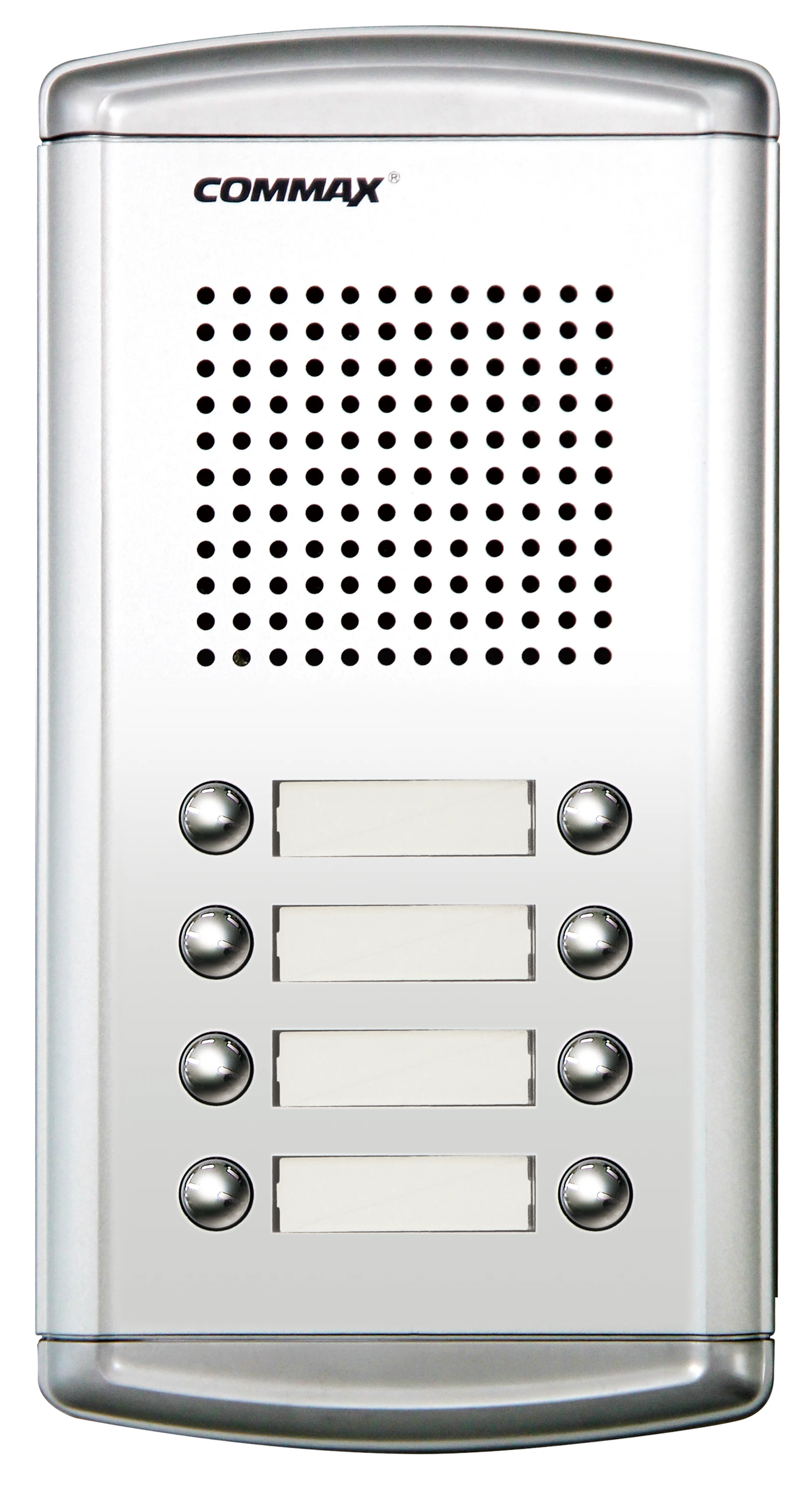 COMMAX DR8AMAP - KIT DE FRENTE DE CALLE DE AUDIO DR8AM PARA 8 APARTAMENTOS INCLUYE 8 AURICULARES DPSS Y FUENTE DE ENERGÍA RF1A DE 12VDC/ SOPORTA FUNCIÓN DE APERTURA DE PUERTA-Audioporteros-COMMAX-Bsai Seguridad & Controles