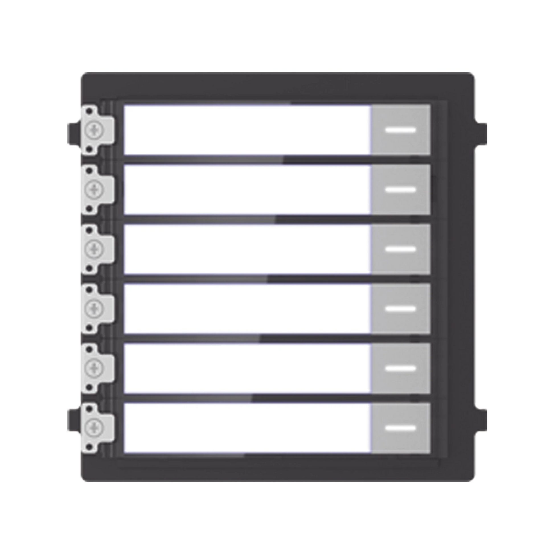 MÓDULO DE BOTONES PARA VIDEOPORTERO MODULAR / LLAMADA DE UN SOLO TOQUE / SOPORTA HASTA 6 MONITORES PRINCIPALES-Videoporteros e Interfonos-HIKVISION-Bsai Seguridad & Controles
