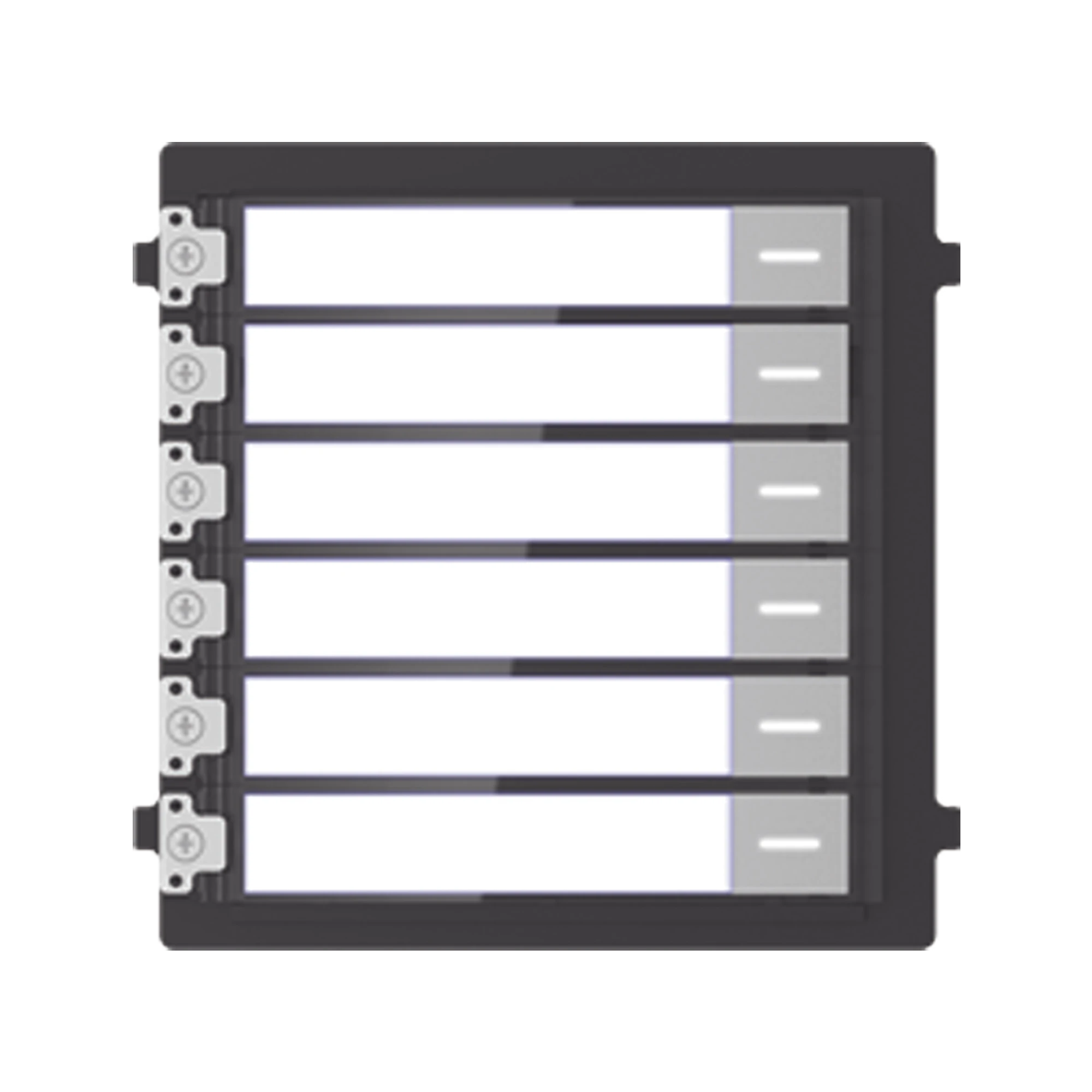 MÓDULO DE BOTONES PARA VIDEOPORTERO MODULAR / LLAMADA DE UN SOLO TOQUE / SOPORTA HASTA 6 MONITORES PRINCIPALES-Videoporteros e Interfonos-HIKVISION-Bsai Seguridad & Controles