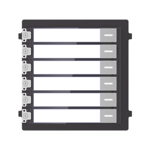 MÓDULO DE BOTONES PARA VIDEOPORTERO MODULAR / LLAMADA DE UN SOLO TOQUE / SOPORTA HASTA 6 MONITORES PRINCIPALES-Videoporteros e Interfonos-HIKVISION-DS-KD-KK-Bsai Seguridad & Controles