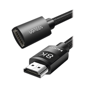 CABLE DE EXTENSIÓN HDMI 8K / 1 METRO / MACHO A HEMBRA / HDMI 2.1 / 8K@60HZ / NÚCLEO DE COBRE PURO 28AWG / SOPORTA LA CONEXIÓN DE HASTA 3 METROS DE LARGO EN HDMI 2.1-Pantallas/Monitores-UGREEN-Bsai Seguridad & Controles