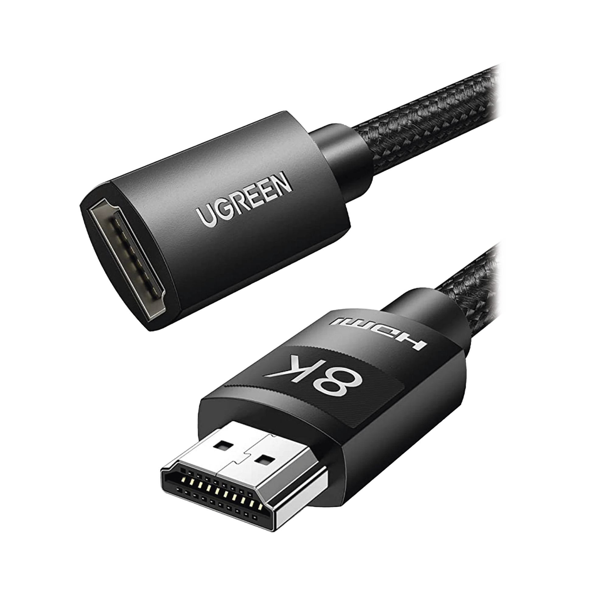 CABLE DE EXTENSIÓN HDMI 8K / 1 METRO / MACHO A HEMBRA / HDMI 2.1 / 8K@60HZ / NÚCLEO DE COBRE PURO 28AWG / SOPORTA LA CONEXIÓN DE HASTA 3 METROS DE LARGO EN HDMI 2.1-Pantallas/Monitores-UGREEN-Bsai Seguridad & Controles