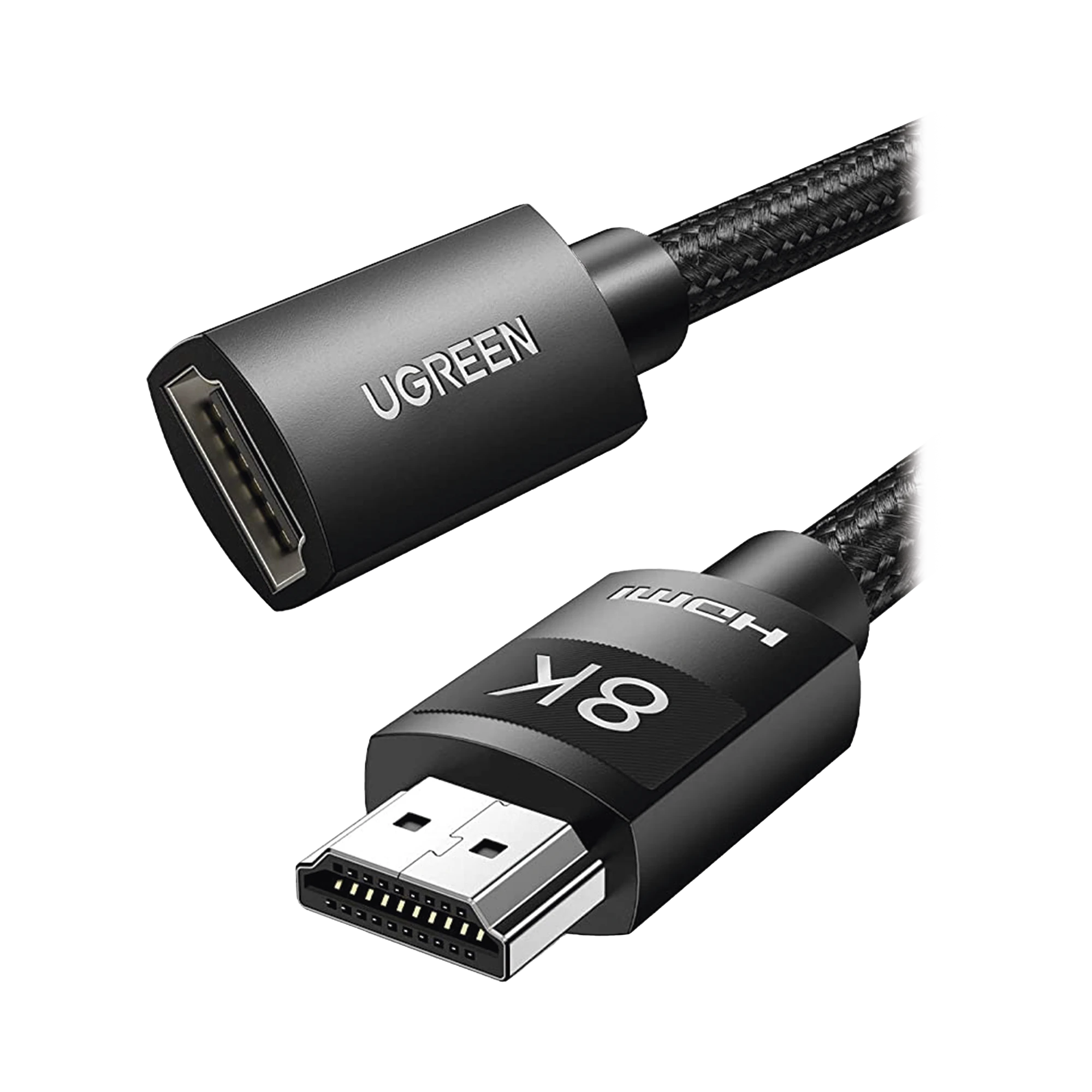 CABLE DE EXTENSIÓN HDMI 8K / 1 METRO / MACHO A HEMBRA / HDMI 2.1 / 8K@60HZ / NÚCLEO DE COBRE PURO 28AWG / SOPORTA LA CONEXIÓN DE HASTA 3 METROS DE LARGO EN HDMI 2.1-Pantallas/Monitores-UGREEN-Bsai Seguridad & Controles