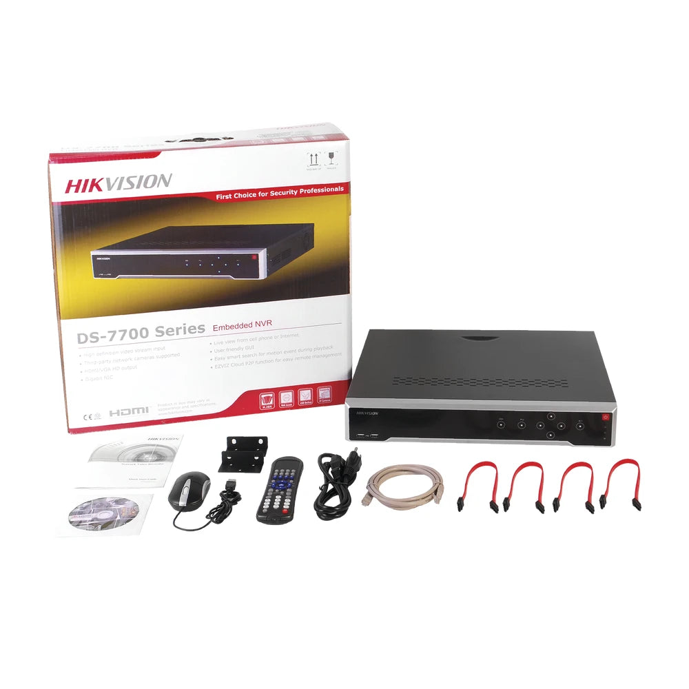 NVR 12 MEGAPIXEL (4K) / 32 CANALES IP / 16 PUERTOS POE+ / SWITCH POE 300 MTS / HDMI EN 4K / SOPORTA POS-Nvrs-HIKVISION-Bsai Seguridad & Controles