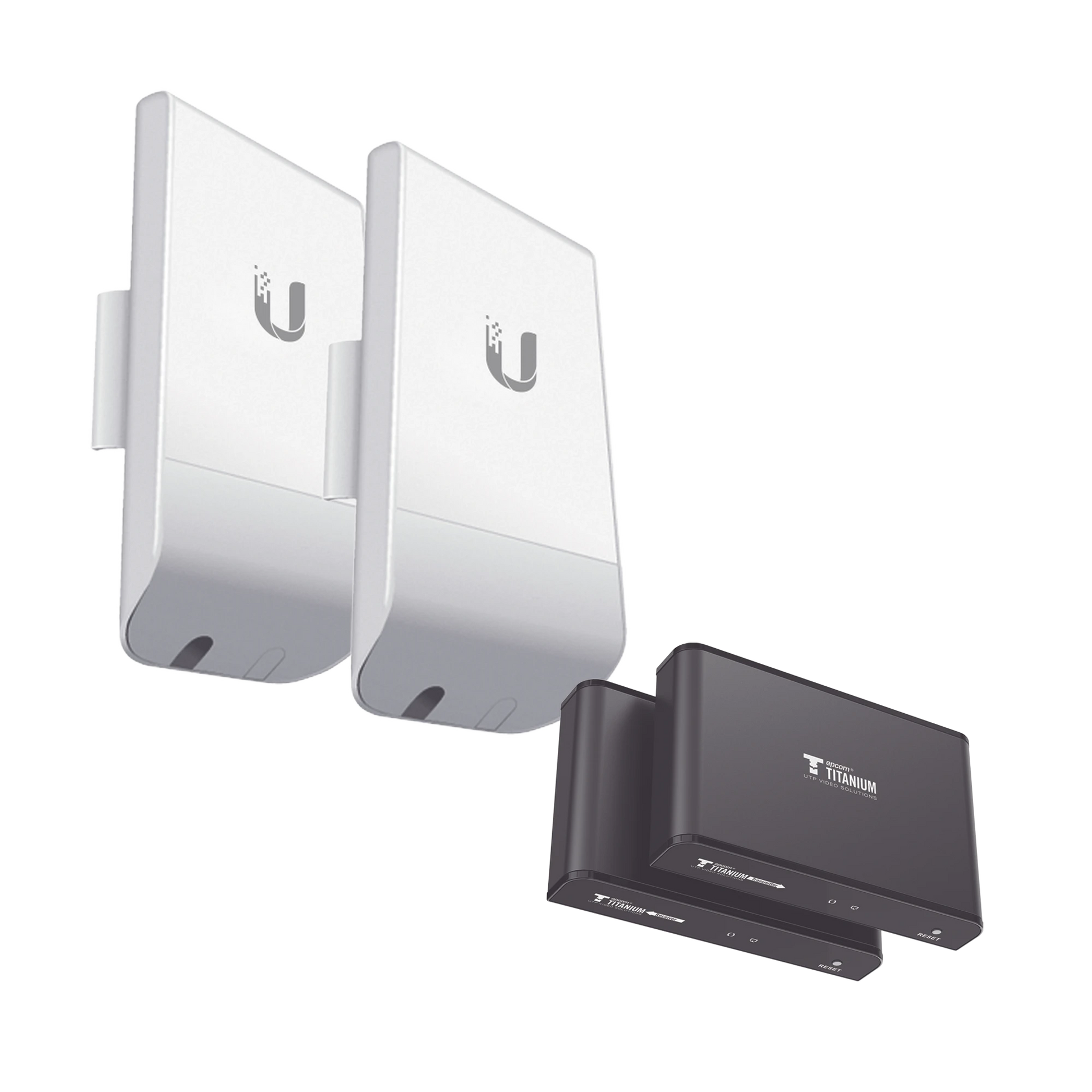 KIT DE ENLACES DE VIDEO POR HDMI INALÁMBRICO / DISTANCIAS DE 1 METRO HASTA 1 KM / SOPORTA RESOLUCIÓN HASTA 1080P (FULL HD)-Accesorios-EPCOM TITANIUM-Bsai Seguridad & Controles