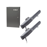KIT DE OPERADORES ABATIBLES 6006 DE DOORKING / PARA PUERTAS DE HASTA 5.5 METROS / SOPORTA RESPALDO DE BATERIAS-Motores para Portones-DKS DOORKING-Bsai Seguridad & Controles