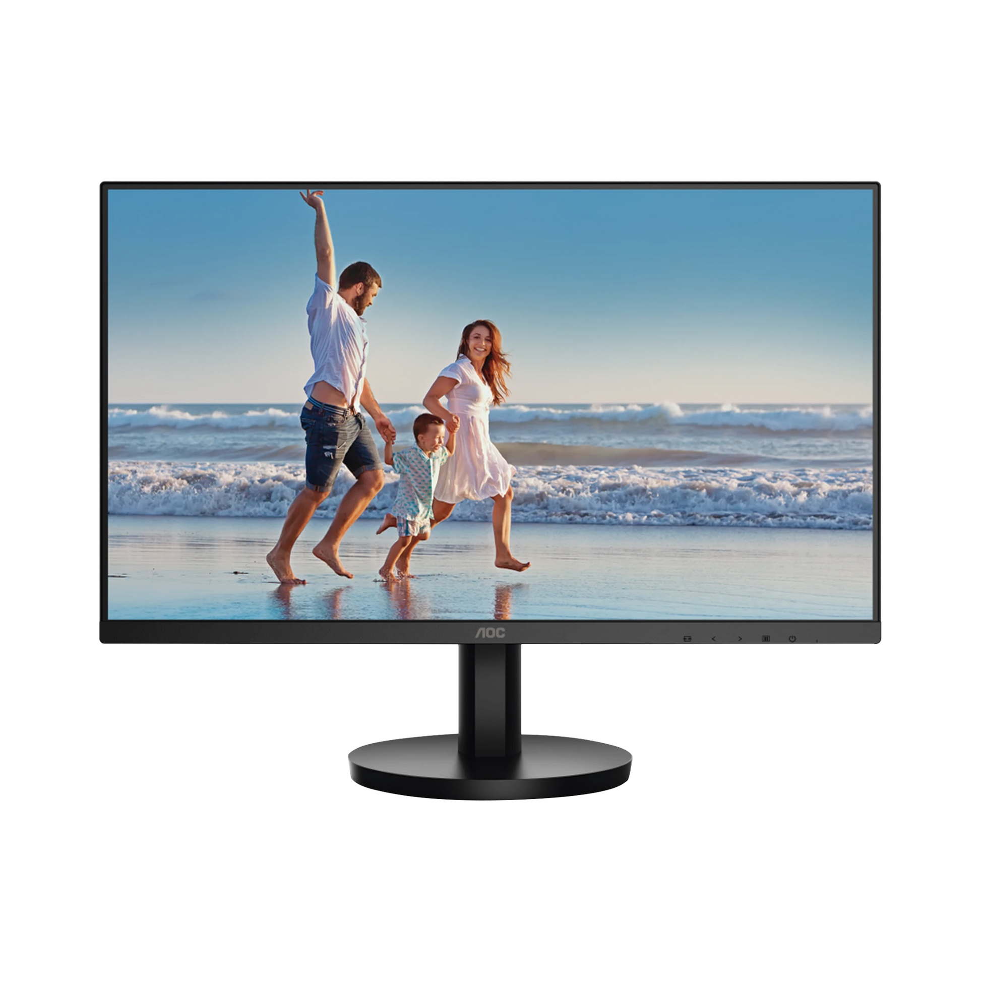 MONITOR LED DE 27" VESA, RESOLUCIÓN 1920 X 1080 PIXELES / ENTRADAS DE VIDEO VGA / HDMI. PANEL IPS BACKLIGHT LED. ULTRA DELGADO / SOPORTA VESA 100X100-Monitores Pantallas y Mobiliario-AOC-Bsai Seguridad & Controles