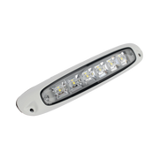 LUZ AUXILIAR DE ESCENA DE 6 LED, BLANCO, LENTE TRANSPARENTE, BISEL BLANCO