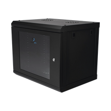 Gabinete de pared 9U / 19" rack / cristal templado / 455 MM profundidad (1.49 FT) / acero reforzado / 80 KG carga - LINKEDPRO