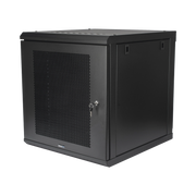 GABINETE DE PARED CON PUERTA PERFORADA, 635MM DE PROFUNDIDAD, 12U RACK DE 19 IN, ACERO REFORZADO