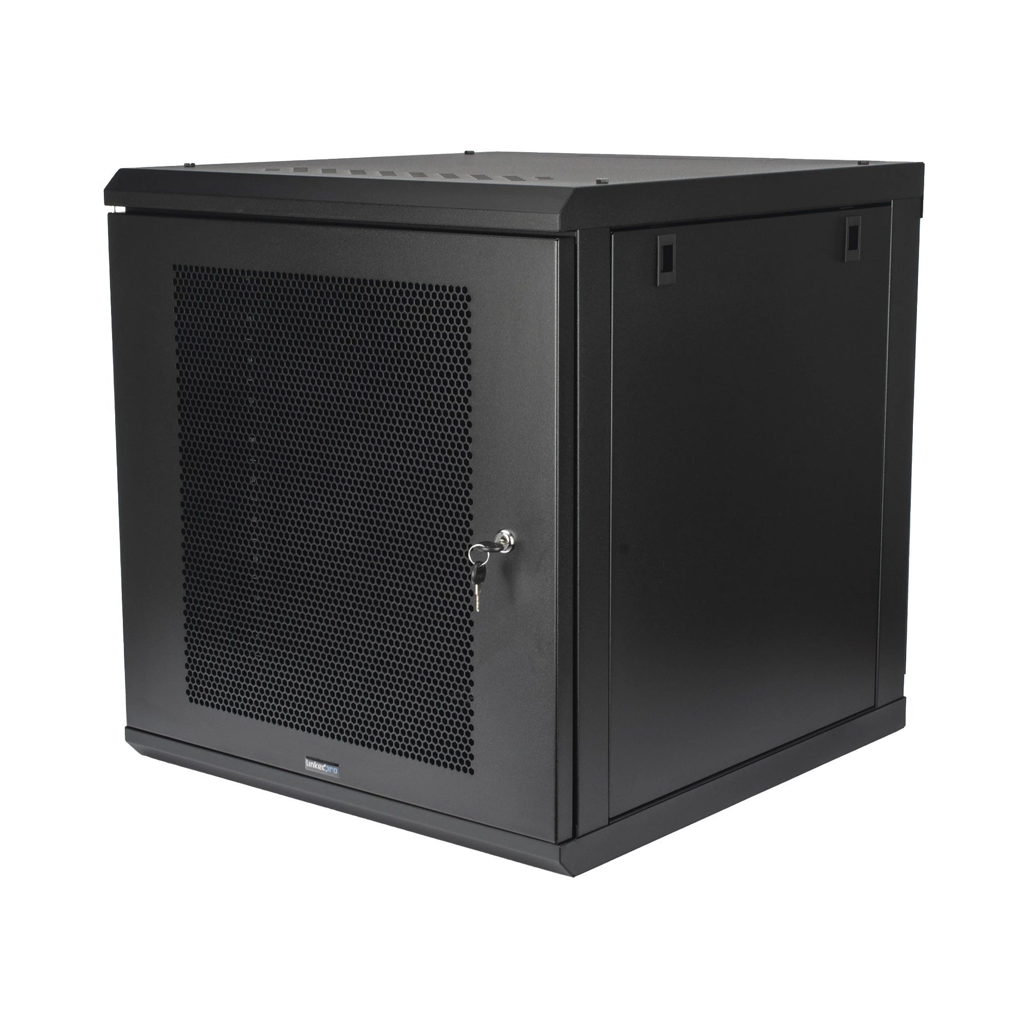 GABINETE DE PARED CON PUERTA PERFORADA, 635MM DE PROFUNDIDAD, 12U RACK DE 19 IN, ACERO REFORZADO