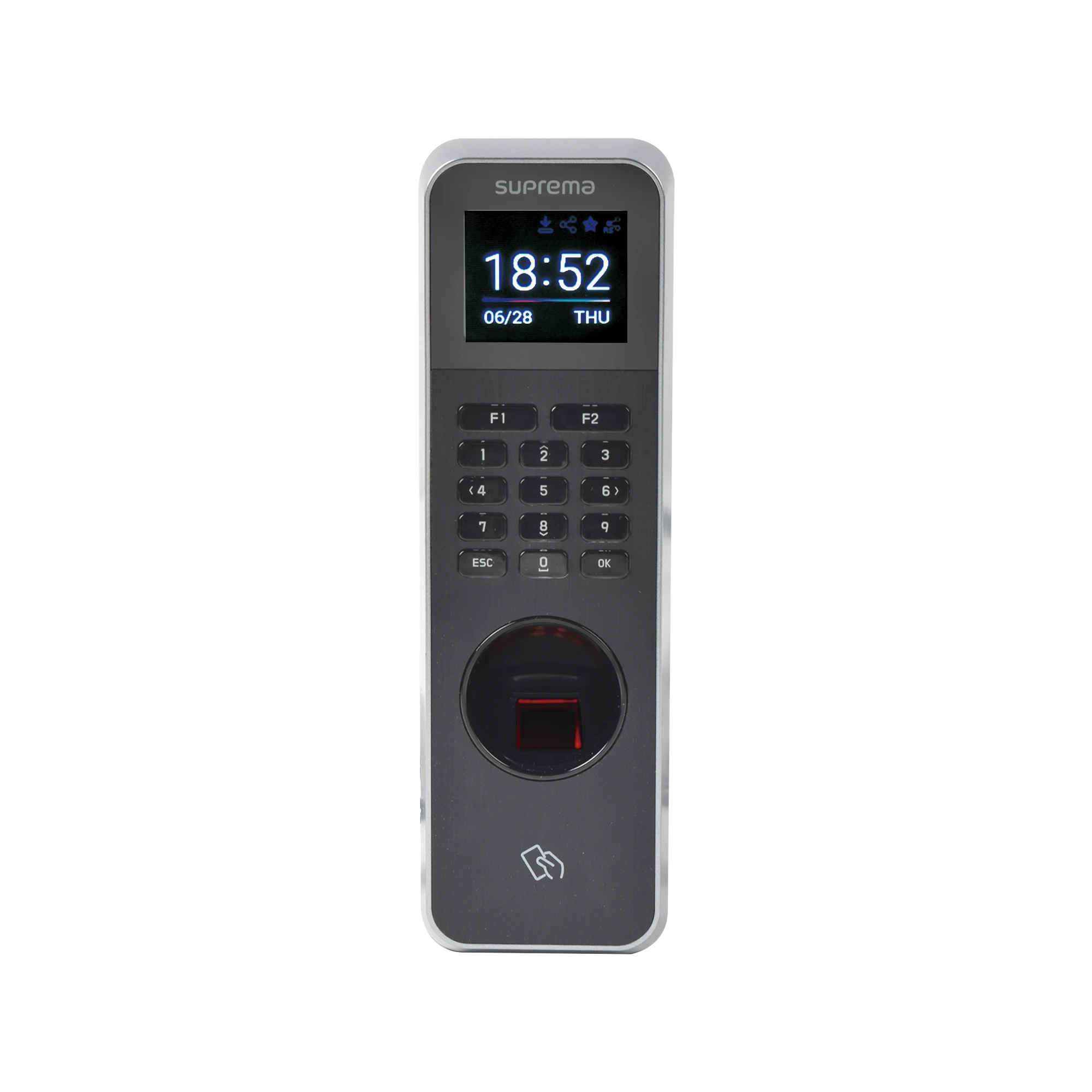 LECTOR DE HUELLA IP67 CON TECLADO Y LECTOR DE TARJETAS RFIDNFC Y (125KHZ EM, HID PROX &13.56MHZ MIFARE, MIFARE PLUS, DESFIRE/EV1, FELICA, ICLASS SE/SR),NFC Y BLUETOOTH, CERTIFICADO FBI PIV-Biometricos-SUPREMA-Bsai Seguridad & Controles
